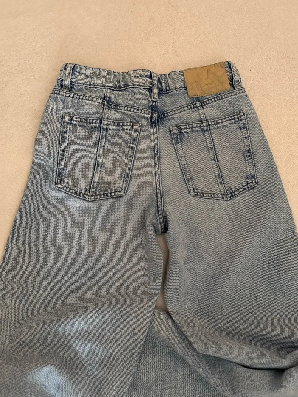 ZARA Kids Light Wash Wide Leg High Rise Jeans Size 13-14
